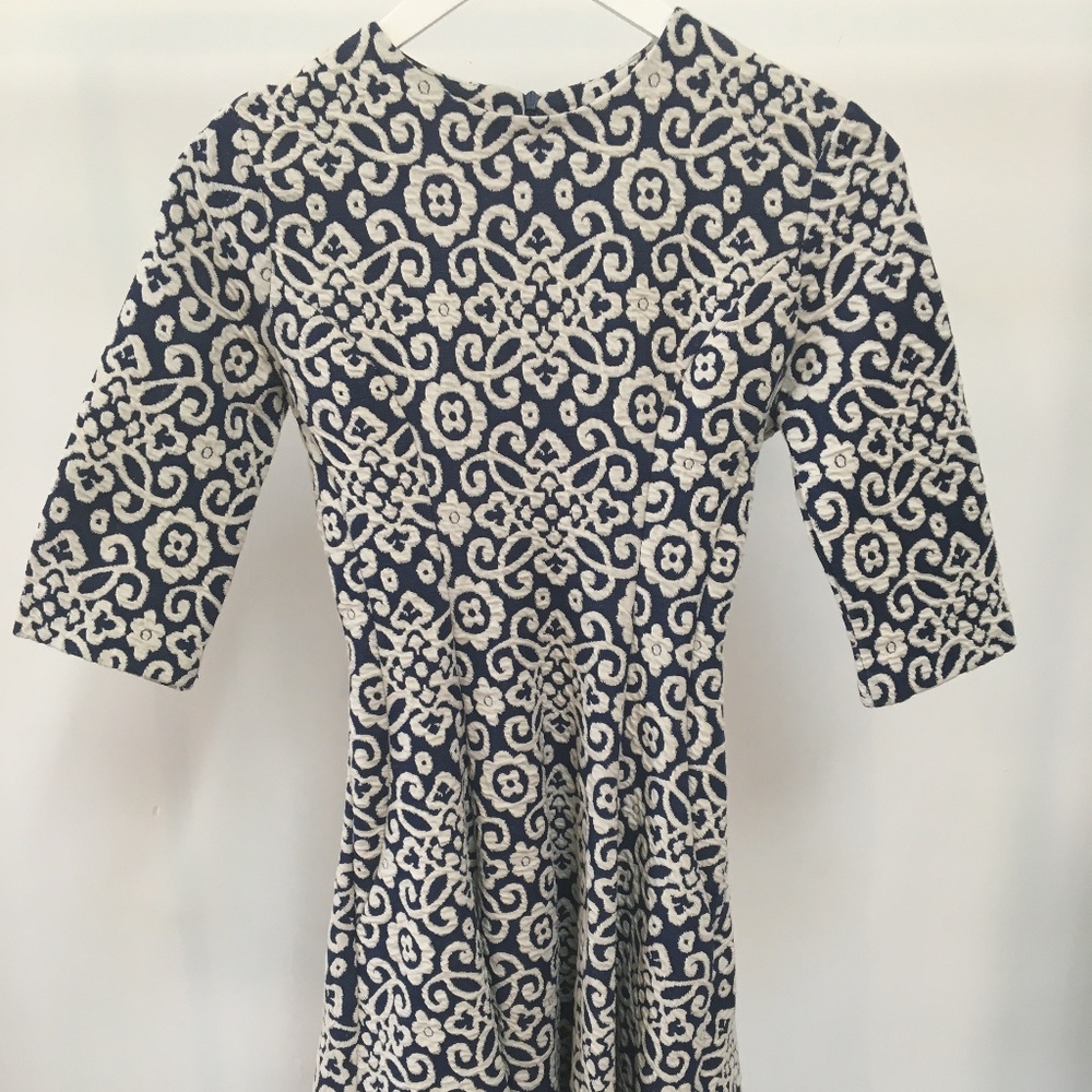 Zara blue and white dress